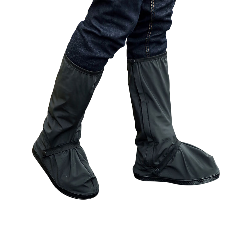Unisex Plastic Travel Reusable Anti-Slip Waterproof Reflective Rain/Snow Shoes Boot Overshoe Protector Covers Men Women's Design