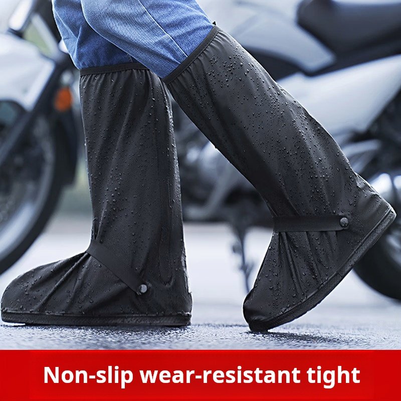Unisex Plastic Travel Reusable Anti-Slip Waterproof Reflective Rain/Snow Shoes Boot Overshoe Protector Covers Men Women's Design
