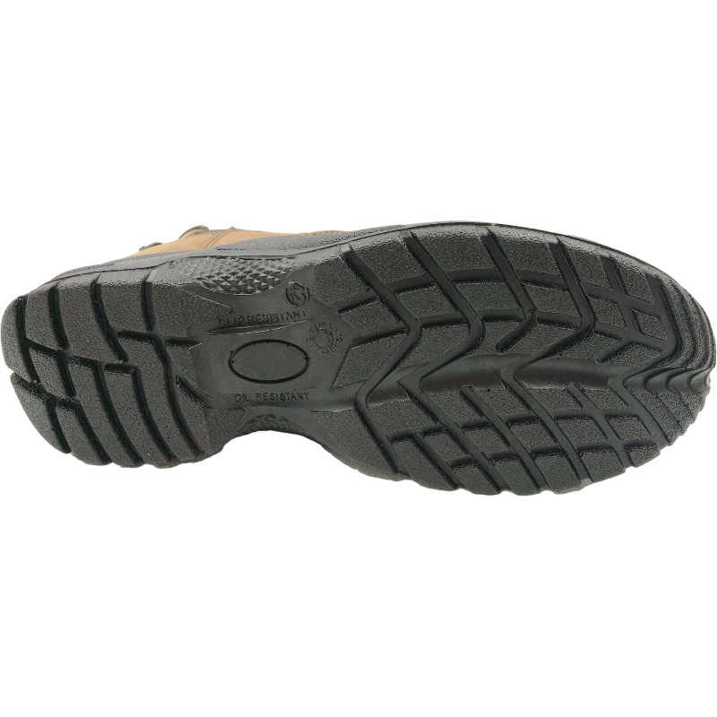 Gaomi Morning Glory Mid cut F/G brown crazy horse leather PU injection Safety Work Boots with Steel toe or composite toe