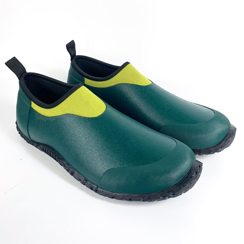 OEM logo Unisex Garden Shoes Rain Boots Waterproof Mud Rubber Slip-On Outdoor Footwear for Men and Women