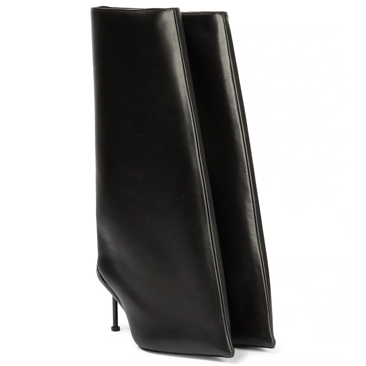 Anmairon 2023 new arrival black luxury leather shark women boots knee high heel boots