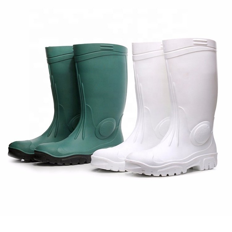 Custom Knee High Agriculture Cheap Men Farming Rain Boots Steel toe Yellow Work Wellington Gumboots