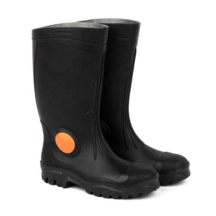 Custom Knee High Agriculture Cheap Men Farming Rain Boots Steel toe Yellow Work Wellington Gumboots