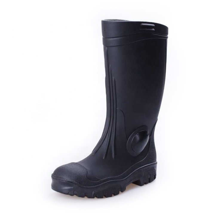 Custom Knee High Agriculture Cheap Men Farming Rain Boots Steel toe Yellow Work Wellington Gumboots
