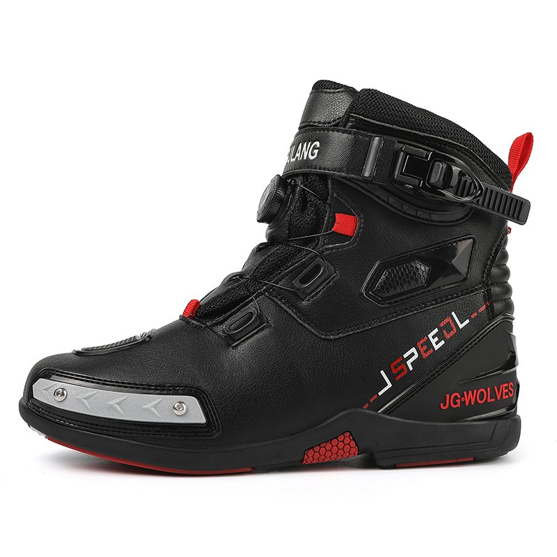 Custom LOGO Waterproof Microfiber Leather Motorcycle Racing Boots Non-slip Breathable Competition Riding Boots Shoes