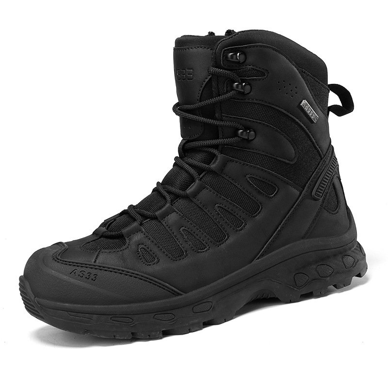 Waterproof Tactical Boots Men Rubber Piece Protect Hiking Boots Outdoor Training Boots