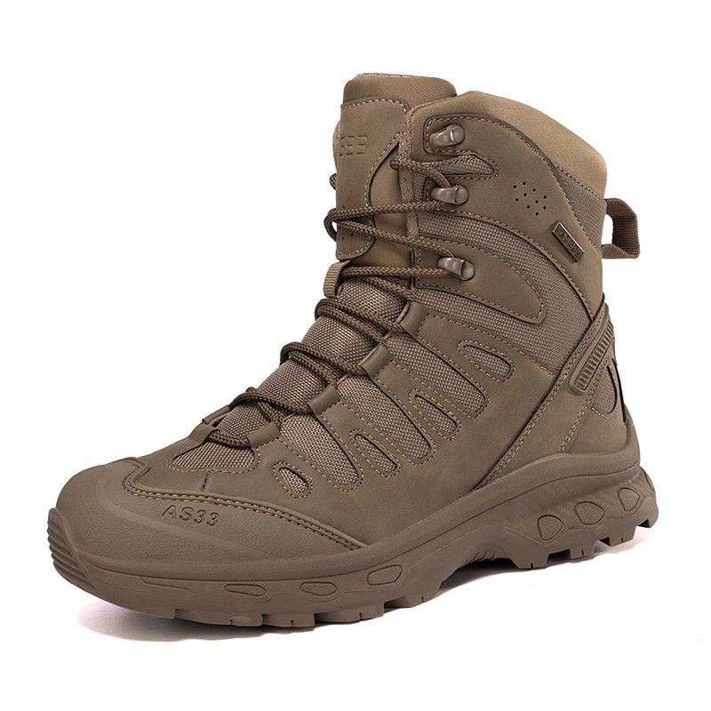 Waterproof Tactical Boots Men Rubber Piece Protect Hiking Boots Outdoor Training Boots