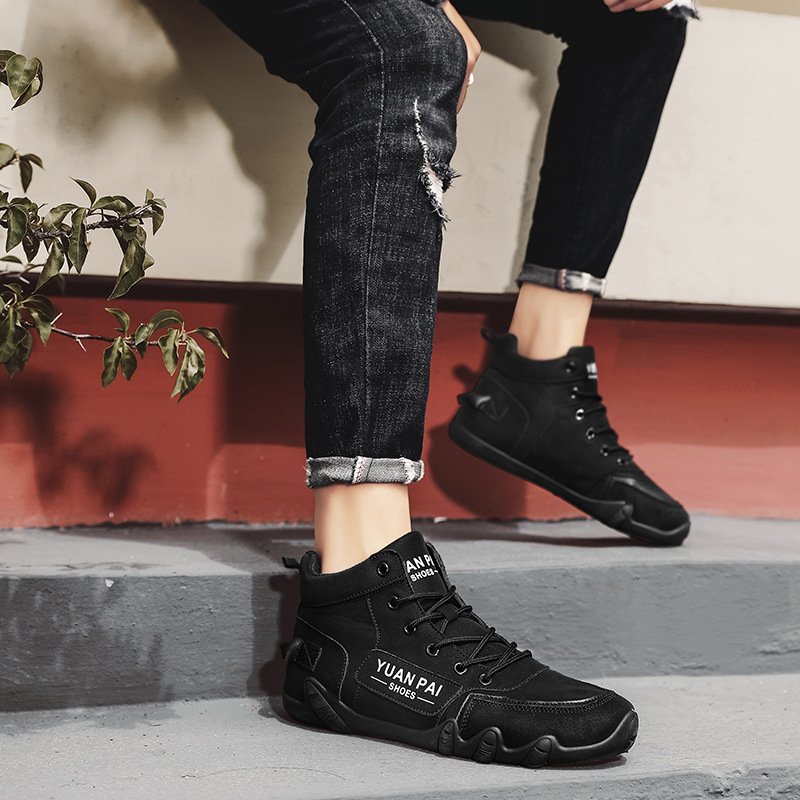 Hot Sale Men's Comfortable Autumn Lace-up Casual Short Boots Wholesale Wear-Resisting Outsole Men's Fashion Casual Shoes