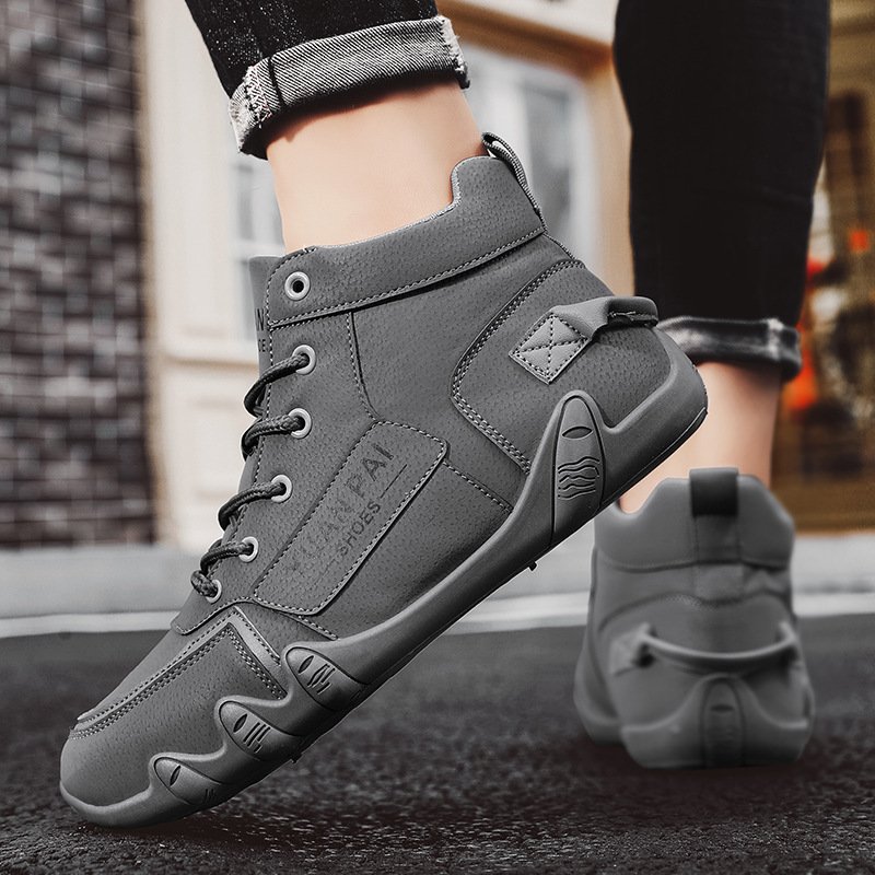 Hot Sale Men's Comfortable Autumn Lace-up Casual Short Boots Wholesale Wear-Resisting Outsole Men's Fashion Casual Shoes