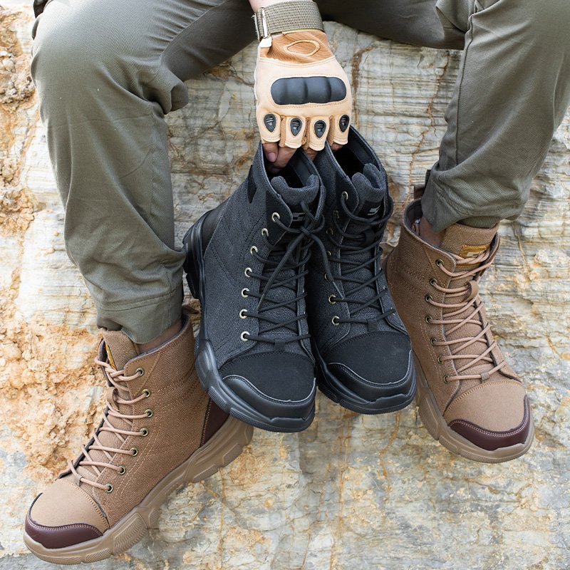 Men's 611 6" Lace To Toe Light Weight Safety Working Boots Shoes With Wide Steel Toe And Kevlarr Plate