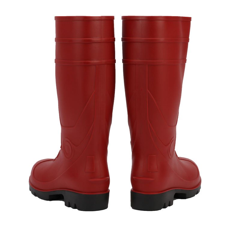 custom agriculture cheap rain boots pvc gum boots adult safety waterproof men red pvc rain boots