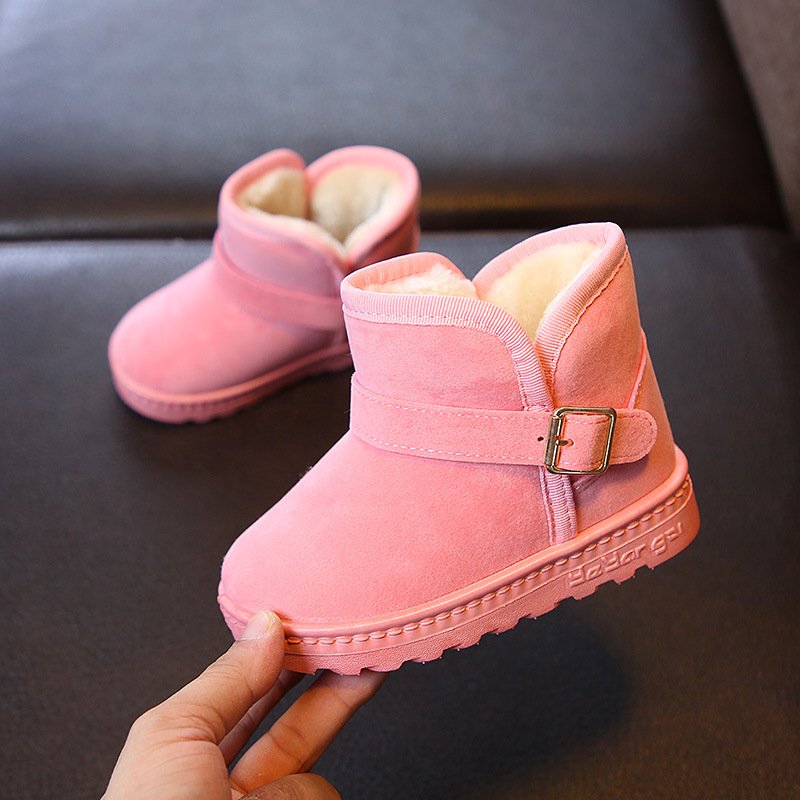 winter new children's shoes baby cotton shoes plus velvet thickening kids snow boots warm non-slip Boys' and Girls cotton boots