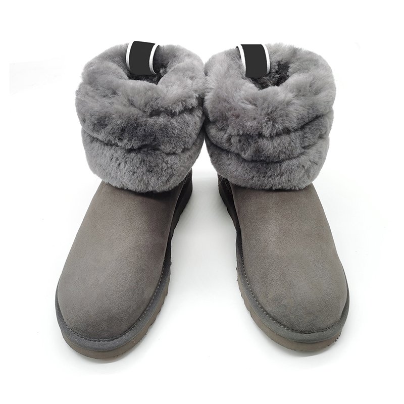 Custom Classic Winter Warm Genuine Leather Upper 100% Australia Sheepskin Fur Lining Ankle Wool Snow Boots for Wome