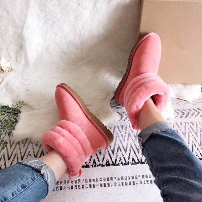 Custom Classic Winter Warm Genuine Leather Upper 100% Australia Sheepskin Fur Lining Ankle Wool Snow Boots for Wome