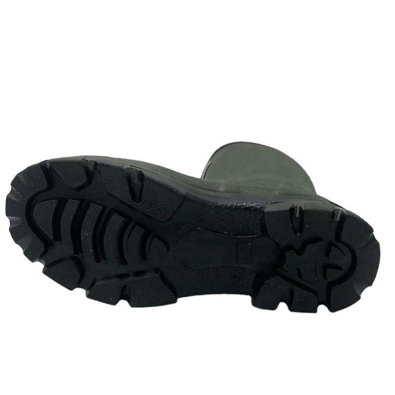 Olive Green Waterproof Field Farming And Hunting Neoprene Rubber Boots For Men