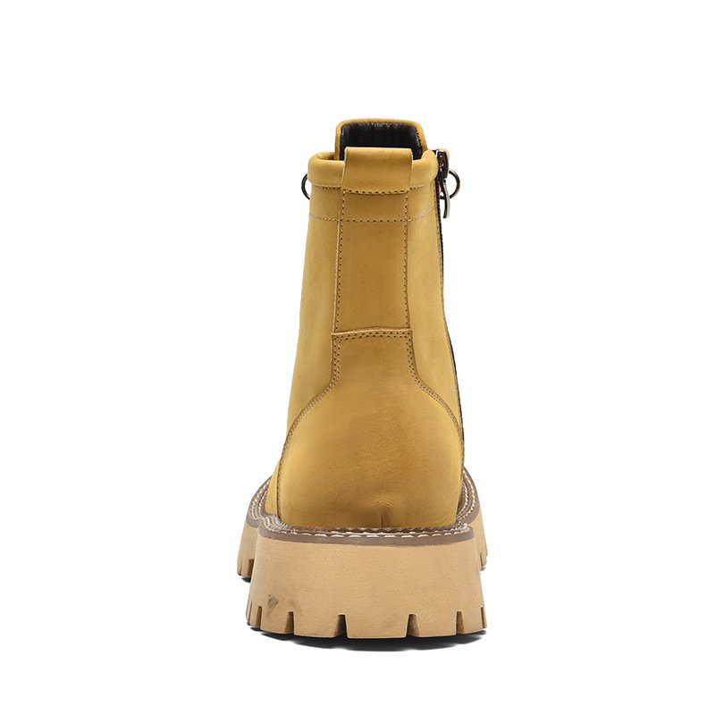 Shoes Wholesale From China Chunky Sole Waterproof Chukka Boot Black Platform Wear-resistant Shoes Boots Man