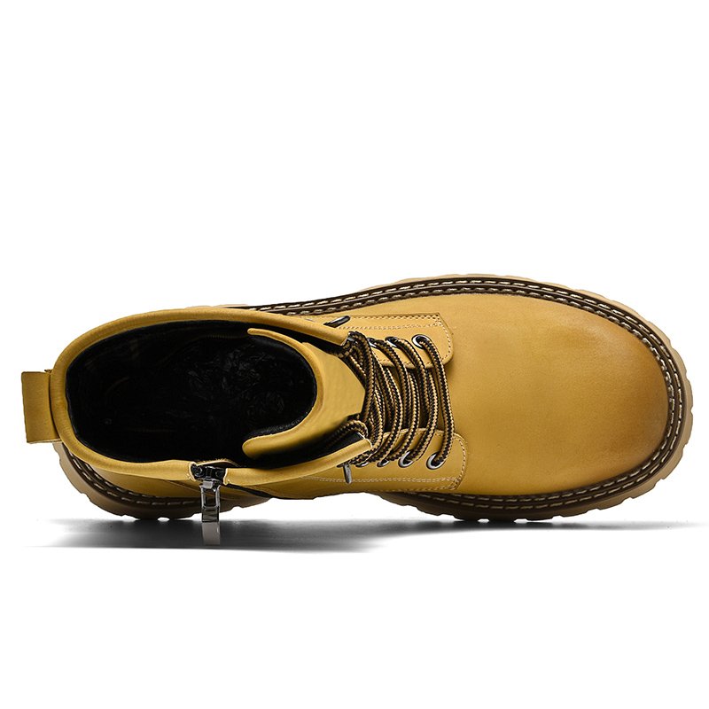 Shoes Wholesale From China Chunky Sole Waterproof Chukka Boot Black Platform Wear-resistant Shoes Boots Man