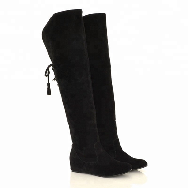 Best Selling Winter Shoes Woman Over-the-knee High Boots Lace-up Warm Snow Boots Comfortable Flat Long Boots Shoes