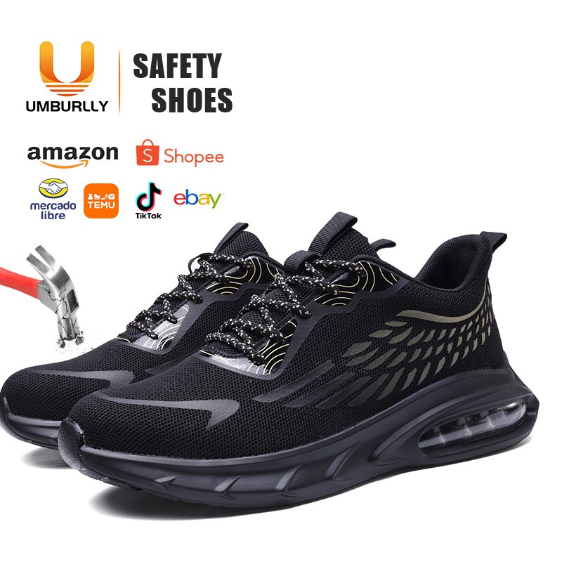 Anti-Smashing Steel Toe Puncture Proof Construction Lightweight Breathable Sneaker safety shoes for men
