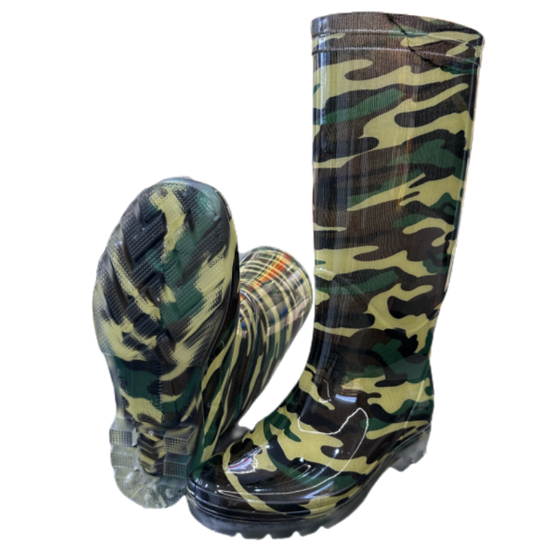 New designer safety rain boots waterproof camouflage color rain boot man pvc high quality rain boots for worker