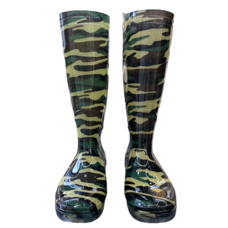 New designer safety rain boots waterproof camouflage color rain boot man pvc high quality rain boots for worker