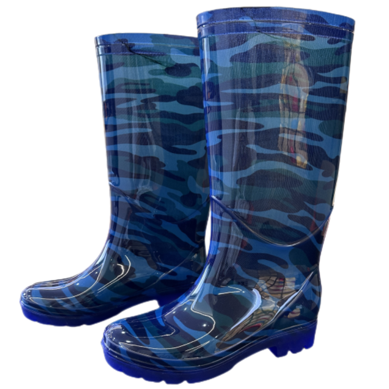 New designer safety rain boots waterproof camouflage color rain boot man pvc high quality rain boots for worker