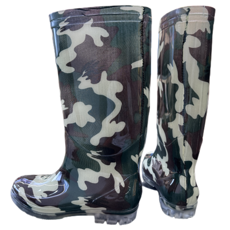 New designer safety rain boots waterproof camouflage color rain boot man pvc high quality rain boots for worker