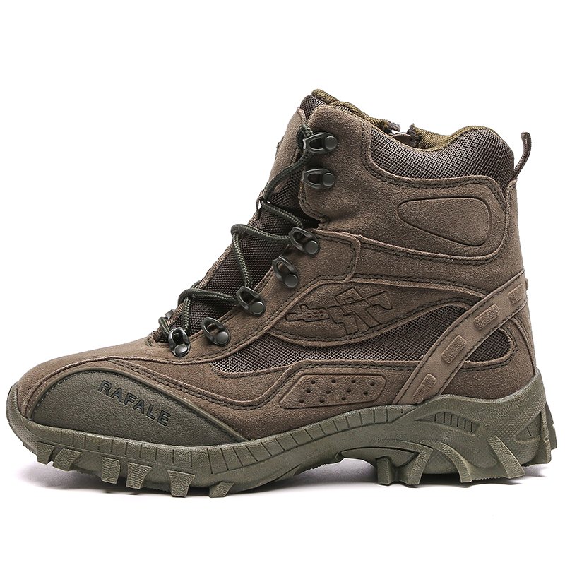 Custom Brand High Quality Outdoor Mountain Climbing Shoes Suede Leather mens suede leather boots Ultralight training boots