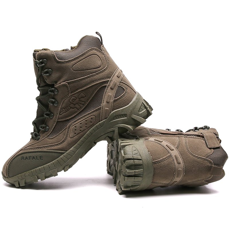 Custom Brand High Quality Outdoor Mountain Climbing Shoes Suede Leather mens suede leather boots Ultralight training boots