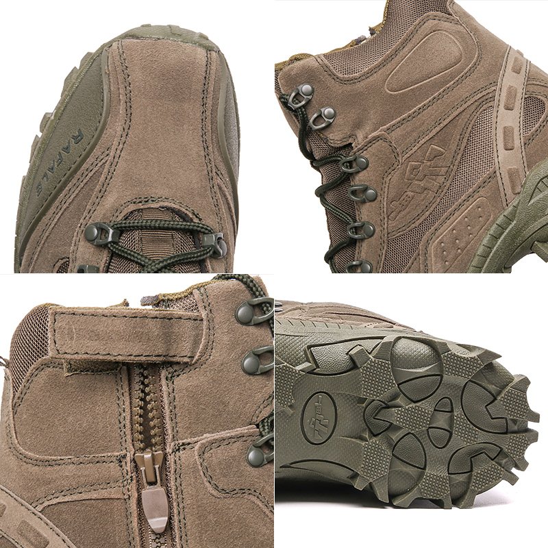 Custom Brand High Quality Outdoor Mountain Climbing Shoes Suede Leather mens suede leather boots Ultralight training boots