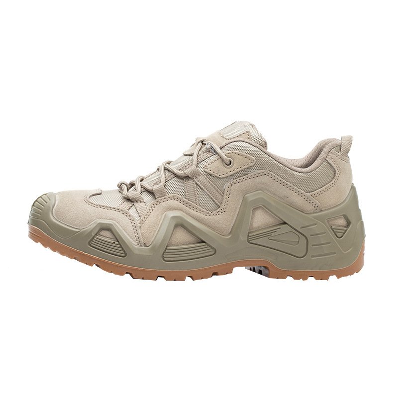Outdoor Mountaineering Work Boots, Desert Solid Protective Mixed Material, Anti-Collision and Anti Slip Men's Shoes