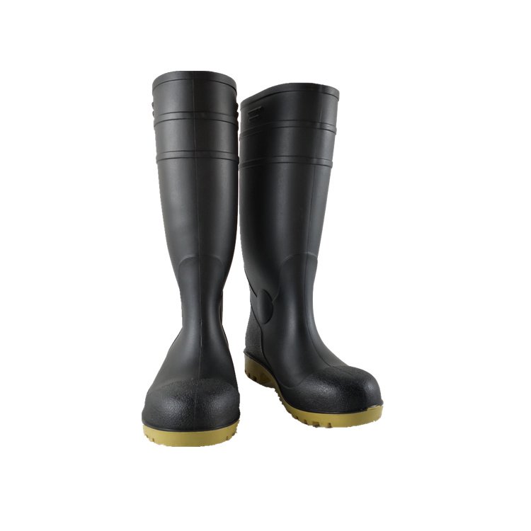 Welly black mens hunting boots waterproof boots knee high shoes with steel toe