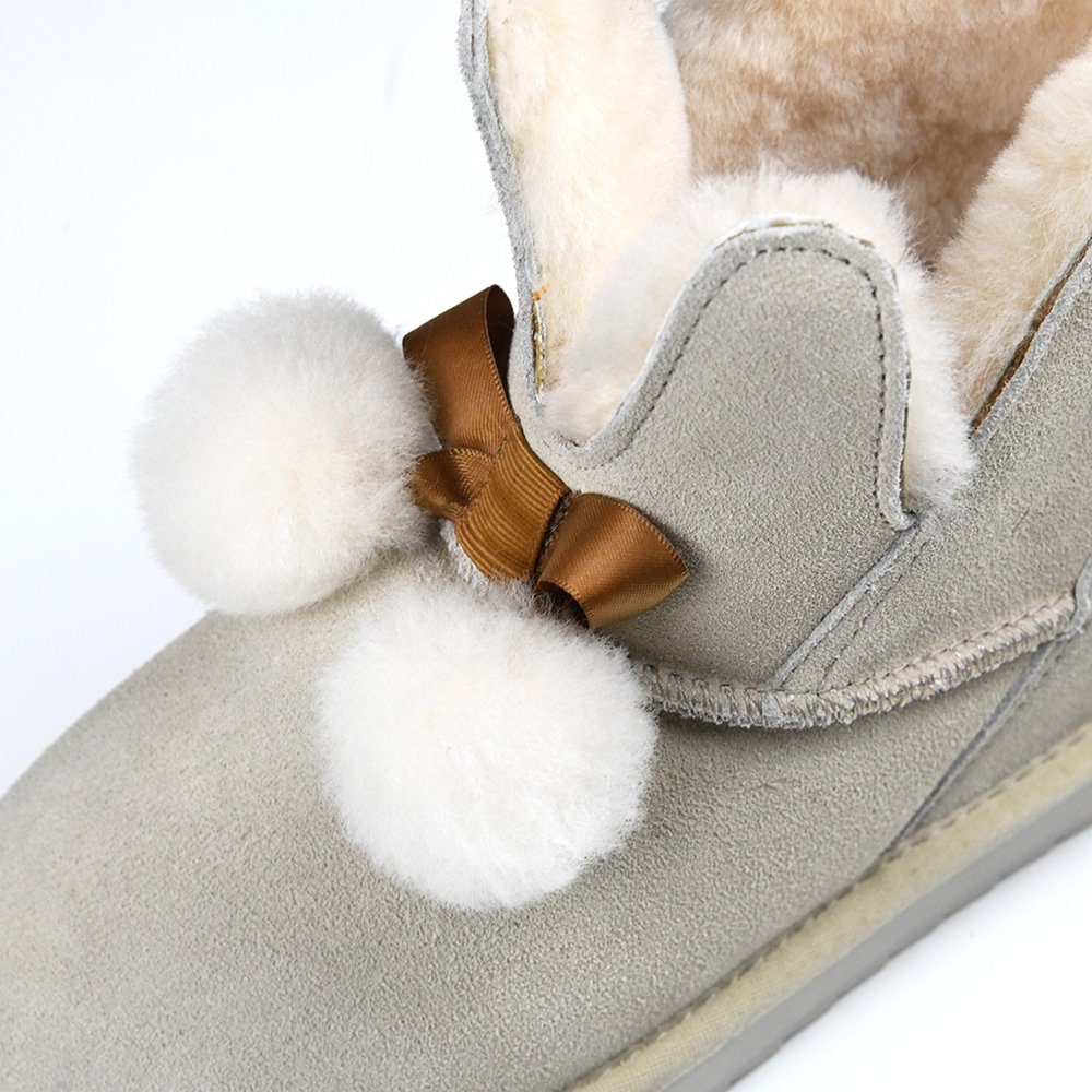 High Quality Women's Snow Boots Factory Waterproof PVC Suede Non-Slip Soft Upper Leather Breathable Warm Ankle Height Winter