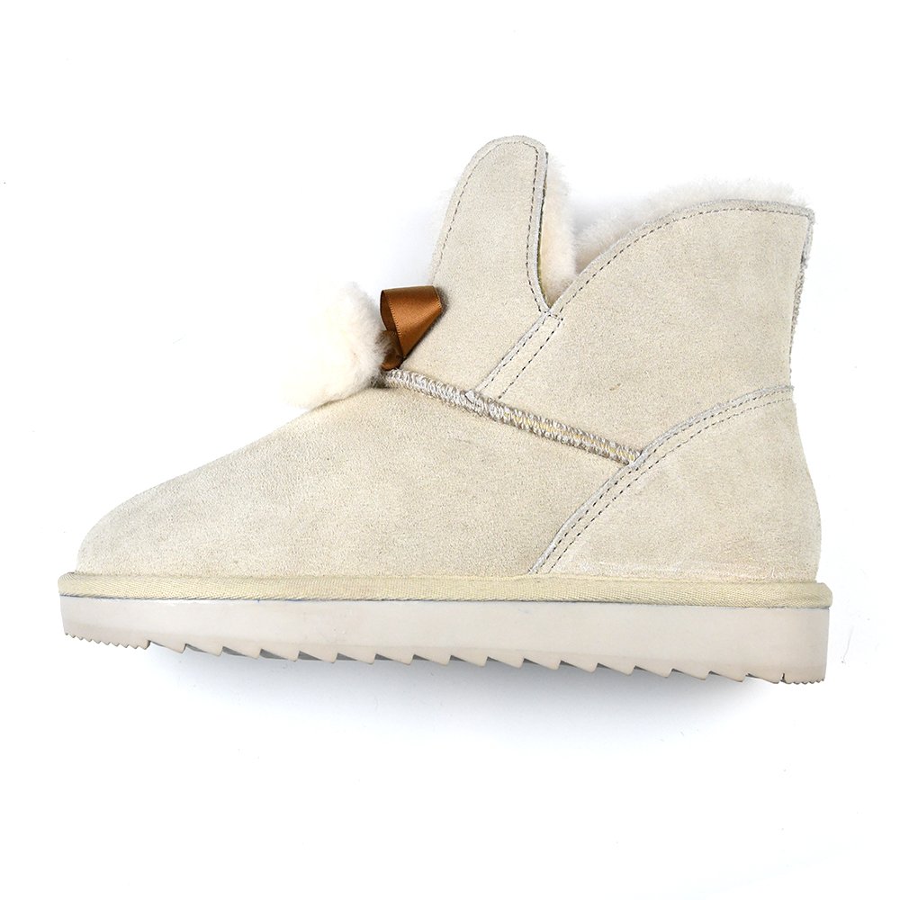 High Quality Women's Snow Boots Factory Waterproof PVC Suede Non-Slip Soft Upper Leather Breathable Warm Ankle Height Winter