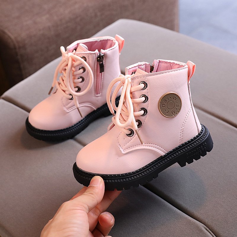 New Children's shoes Girls' Boots Boys' Shoes Short leather boots Fashion children's casual Boots