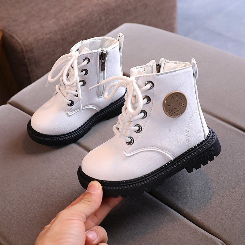 New Children's shoes Girls' Boots Boys' Shoes Short leather boots Fashion children's casual Boots