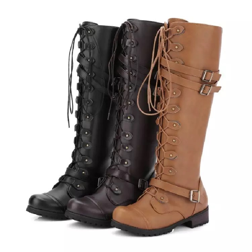 Autumn Winter Heel Style Fabric Packing Pattern For Women Ladies Boots High Heels Sexy Ladies Leather Boots Women Knee High