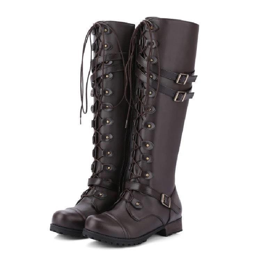 Autumn Winter Heel Style Fabric Packing Pattern For Women Ladies Boots High Heels Sexy Ladies Leather Boots Women Knee High