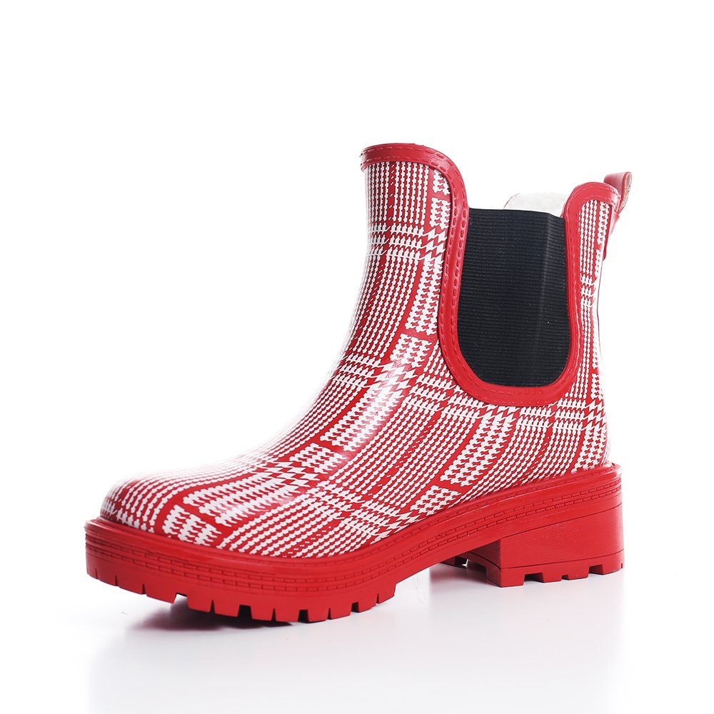 Wholesale Customized High Quality Women Rain Boots Waterproof Ankle Outdoor Girl's Rubber boots With Plush