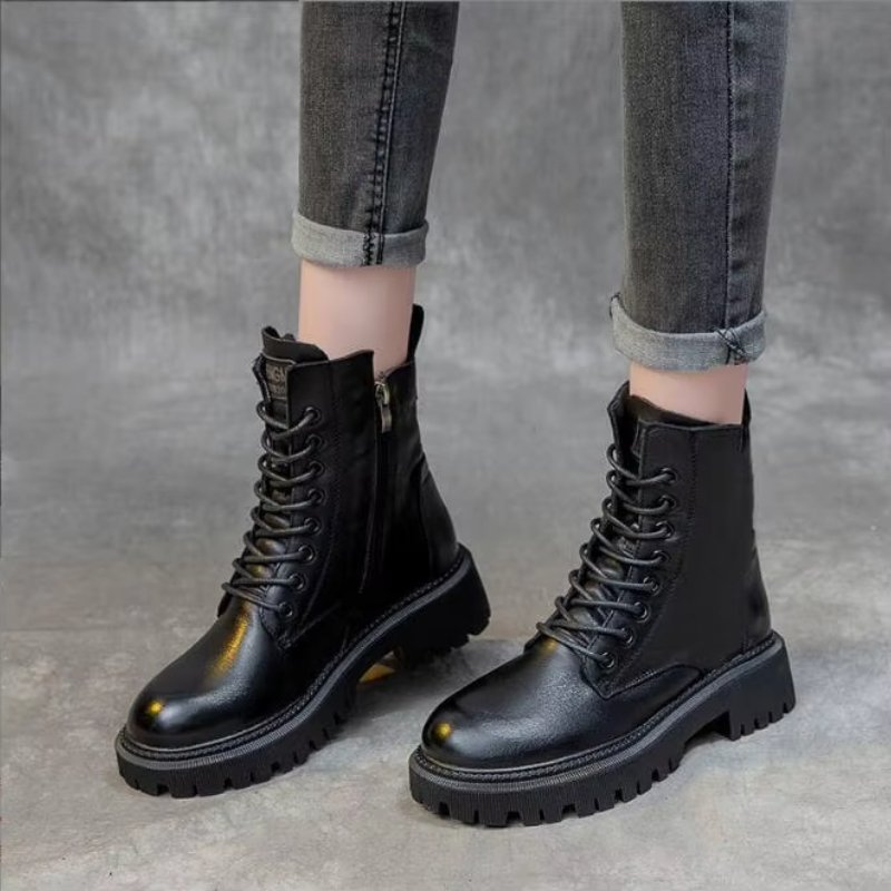 Elegant boots Fashion Designer Boots Shoes Black women's ankle leather boots for ladies