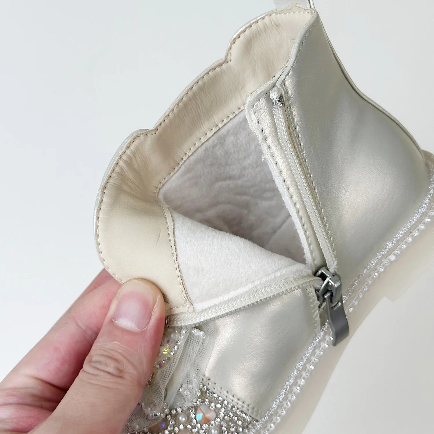 Winter Children's Girls Versatile Shiny Bow Crown Soft Princess Boots Kids Toddler Elegant Chic Trend Soft Sole Princess Boots