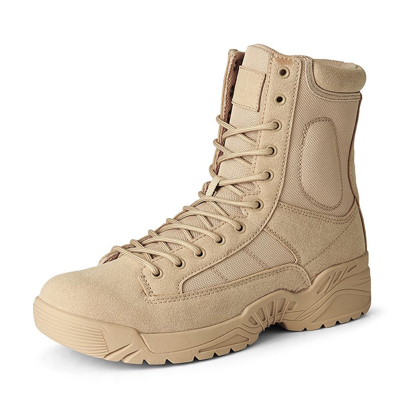 Men's Jungle Boots Suede Leather Desert Boots Combat Outdoor Work Walking Trekking Tactical Boots