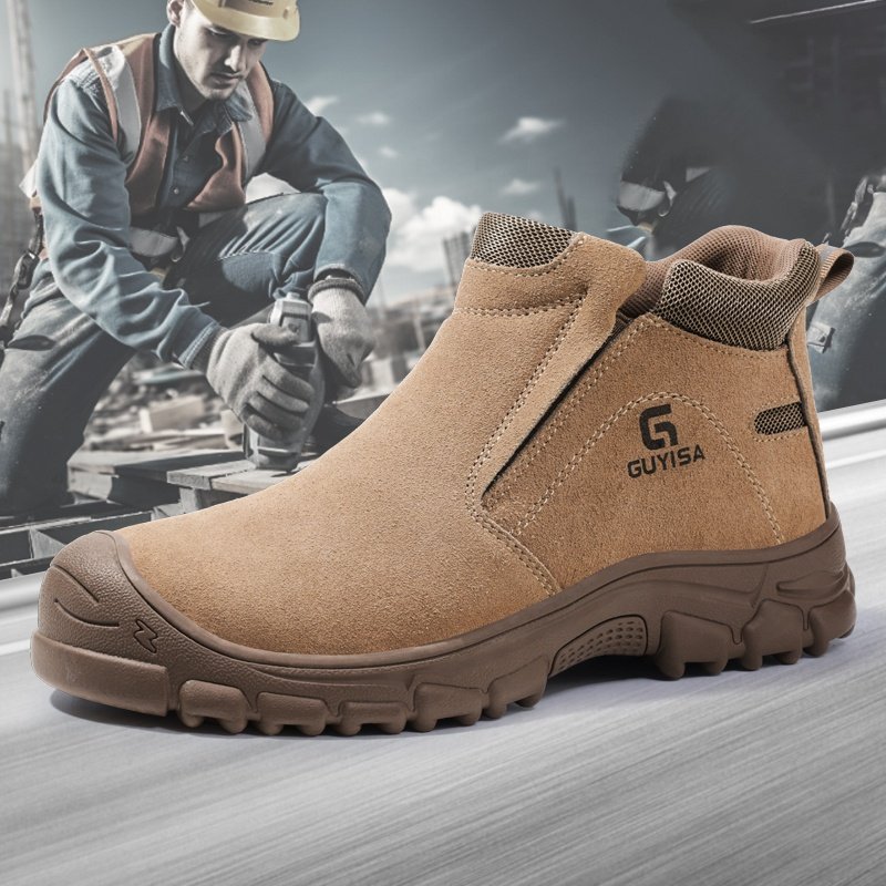 GUYISA Acceptable custom work boot with anti scald European standard steel toe Welder's safety work shoes
