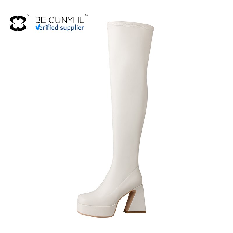 2023 New Plus Size Boots Women Shoes Over The Knee High Boots Block Heels Ladies Platform Designer Shoes Winter Boots For Women