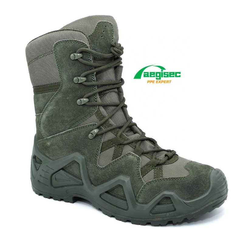 AEGISEC brand desert jungle boots cow suede+oxford cloth oil slip resistant PU sole waterproof tactical boots for men
