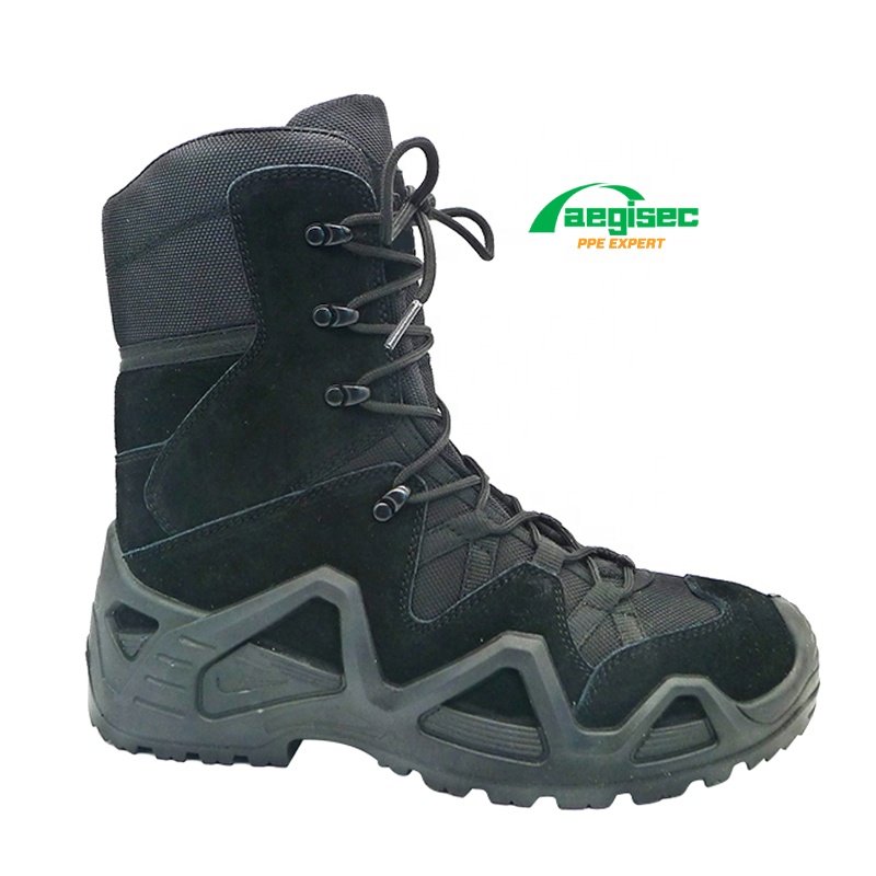 AEGISEC brand desert jungle boots cow suede+oxford cloth oil slip resistant PU sole waterproof tactical boots for men