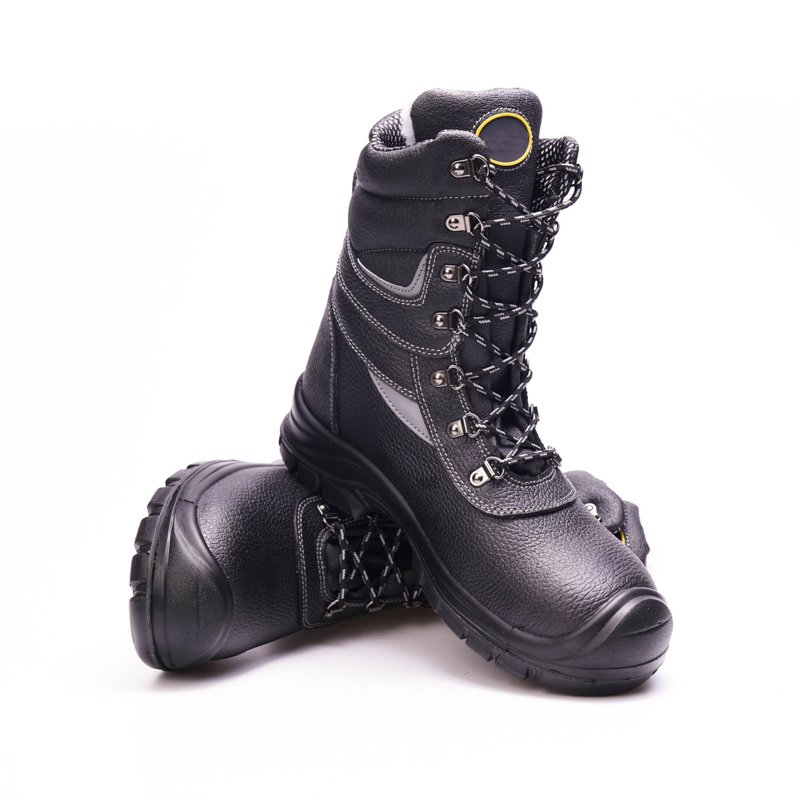 Men's Non-Slip Ankle-High Work Boots Protective Shoes fur lining Winter Hiking Shoes