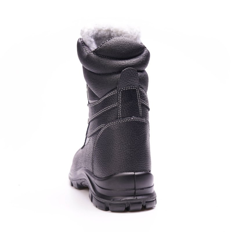 Men's Non-Slip Ankle-High Work Boots Protective Shoes fur lining Winter Hiking Shoes