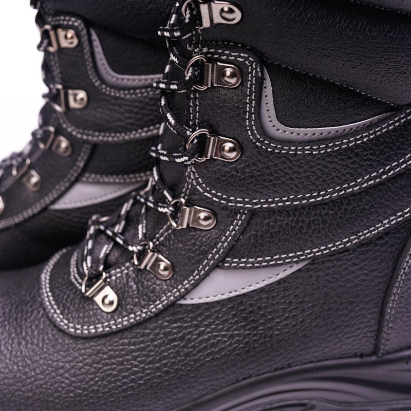 Men's Non-Slip Ankle-High Work Boots Protective Shoes fur lining Winter Hiking Shoes