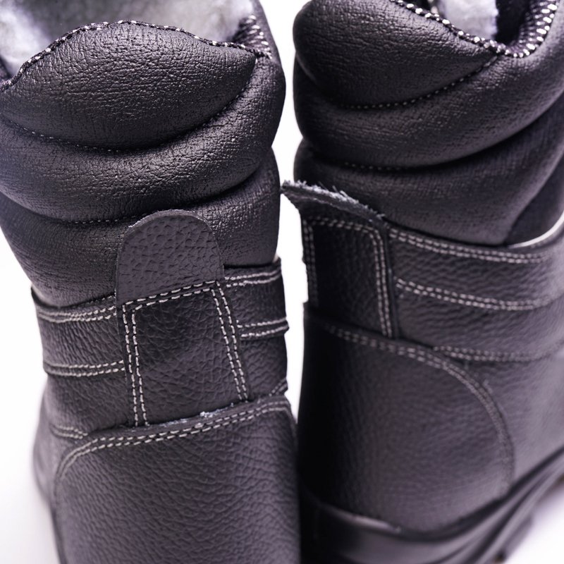 Men's Non-Slip Ankle-High Work Boots Protective Shoes fur lining Winter Hiking Shoes
